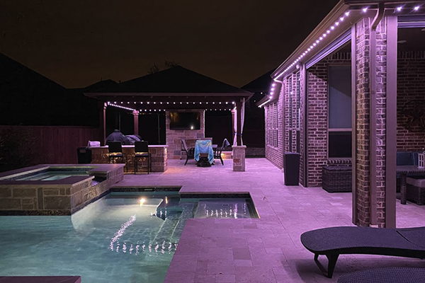 Patio and Pool Cage Lighting by Jellyfish Outdoor Lighting System