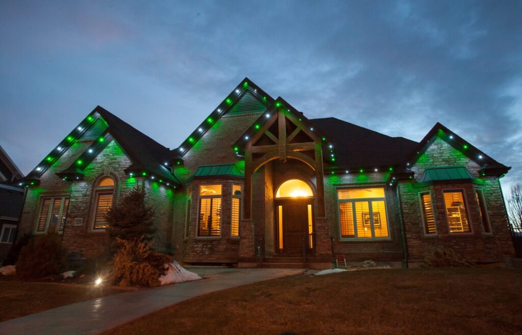 St Patricks Day celebration with Jellyfish Outdoor Lighting System