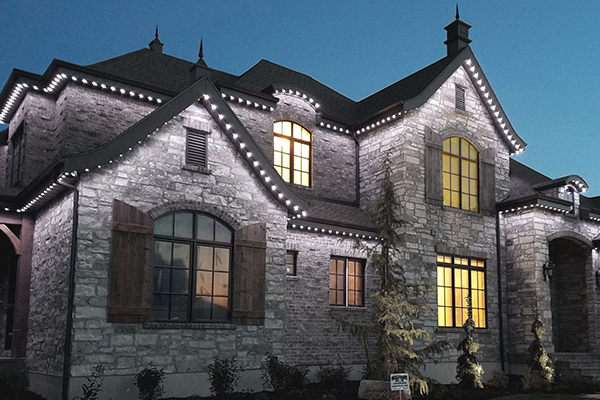 Elegant house with Jellyfish Outdoor Lighting System